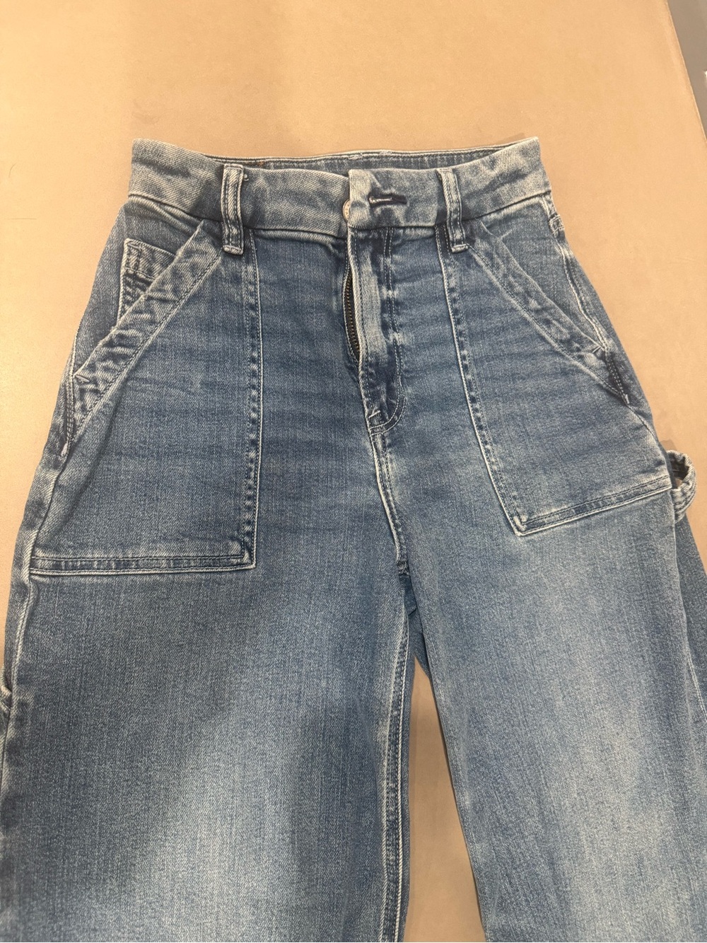 American Eagle Curvy Super High Rise Baggy Wide Leg Sz 000